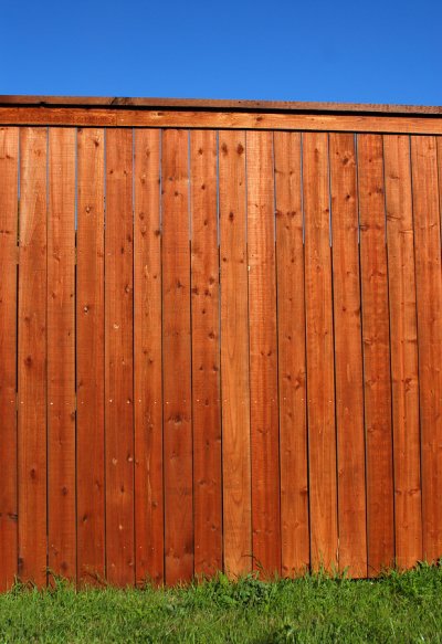 Wood fencing